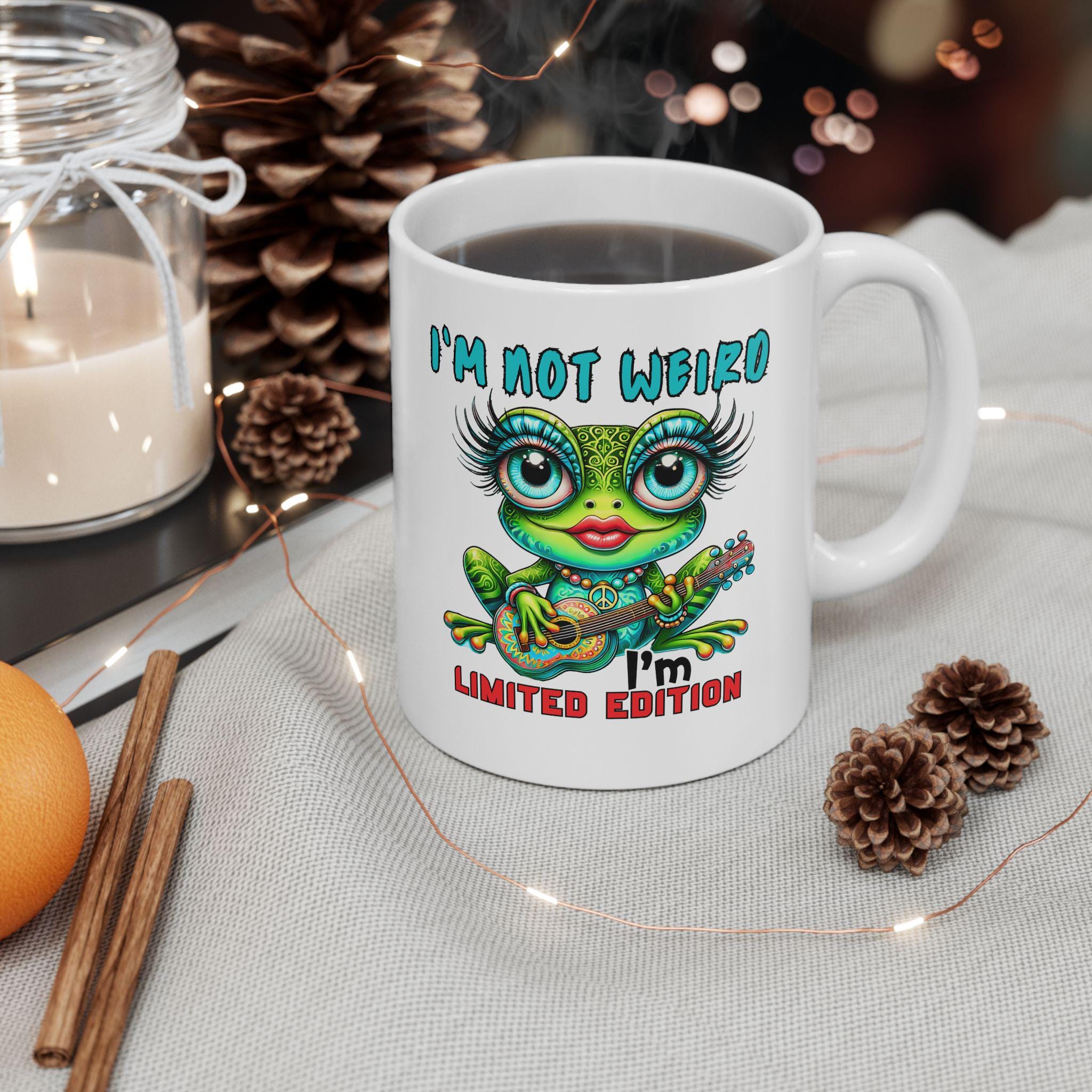 Quirky Frog Ceramic Mug: Fun Kitchen Decor, Coffee Lover Gift