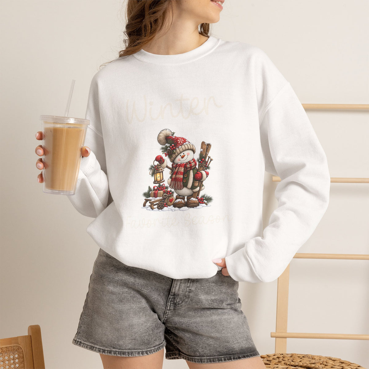 Winter Is My Favorite Season Sweatshirt, Cute Snowman Christmas Sweatshirt, Winter Holiday Shirt, Snowman Lover Gift, Cozy Winter Apparel