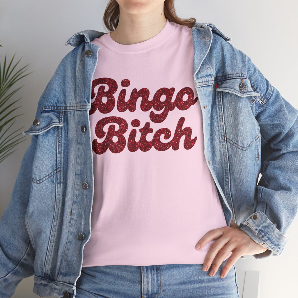 Glitter Bingo Bitch T-shirt | Bingo Lover Tee, Game Statement T-shirt, Funny T-Shirt, Gameday T-shirt, Gift, Birthday Gift, Casual Wear