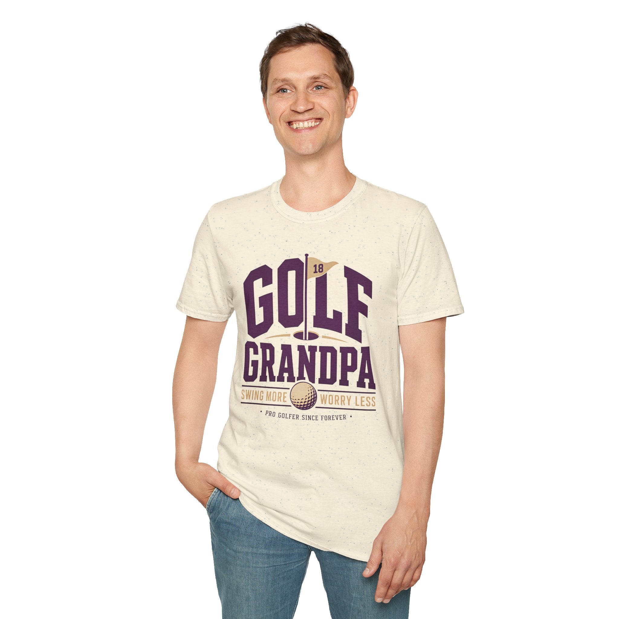 Golf Grandpa Shirt, Swing More Worry Less Tshirt, Funny Golfer Grandpa Gift, Pro Golfer Since Forever, Fathers Day Golf Gift for Grandpa