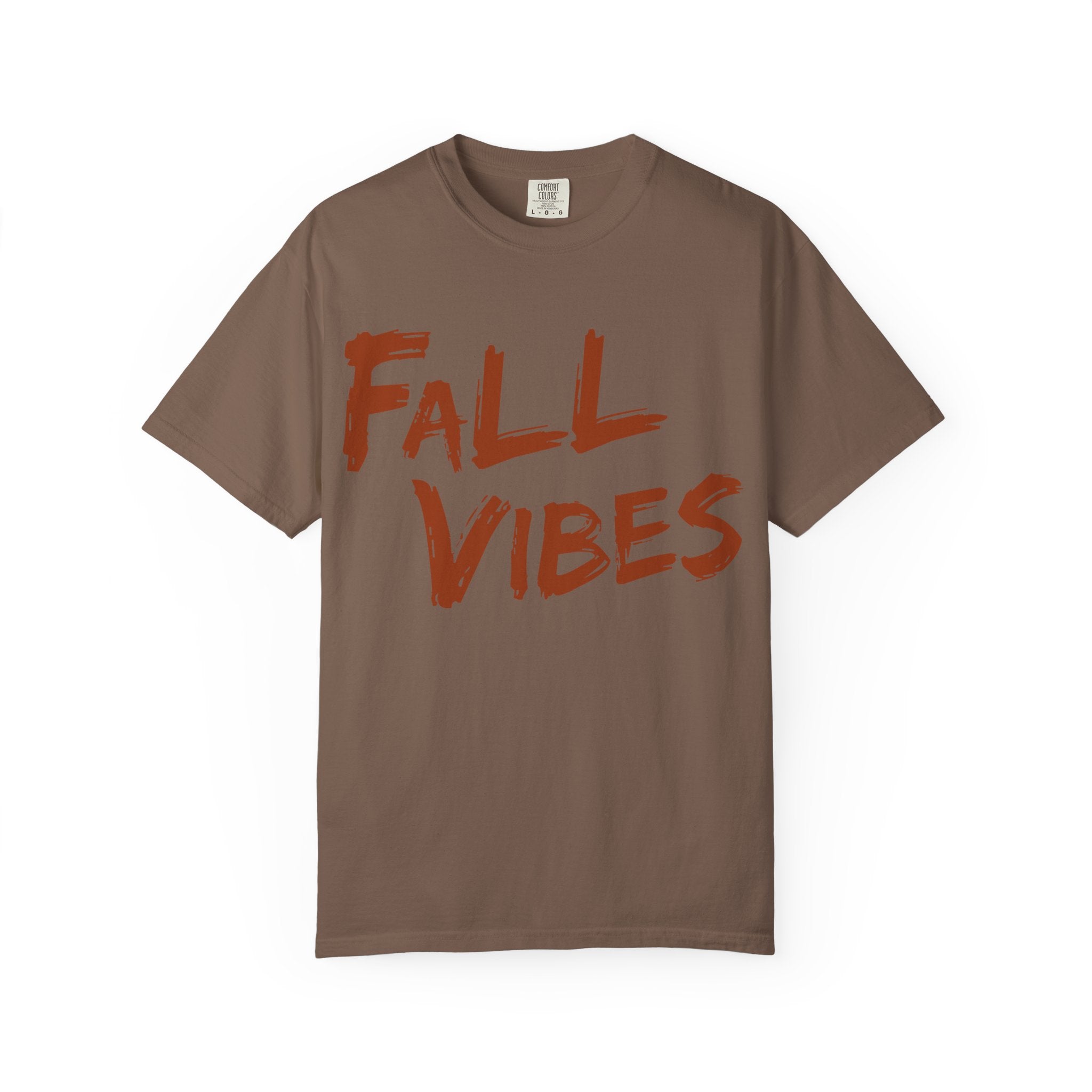 Fall Vibes T-Shirt Women Autumn Tee Brush Stroke Letters Pumpkin Season Fall Graphic Shirt Oversized Fall Top Gift Her, Casual Fall T-Shirt
