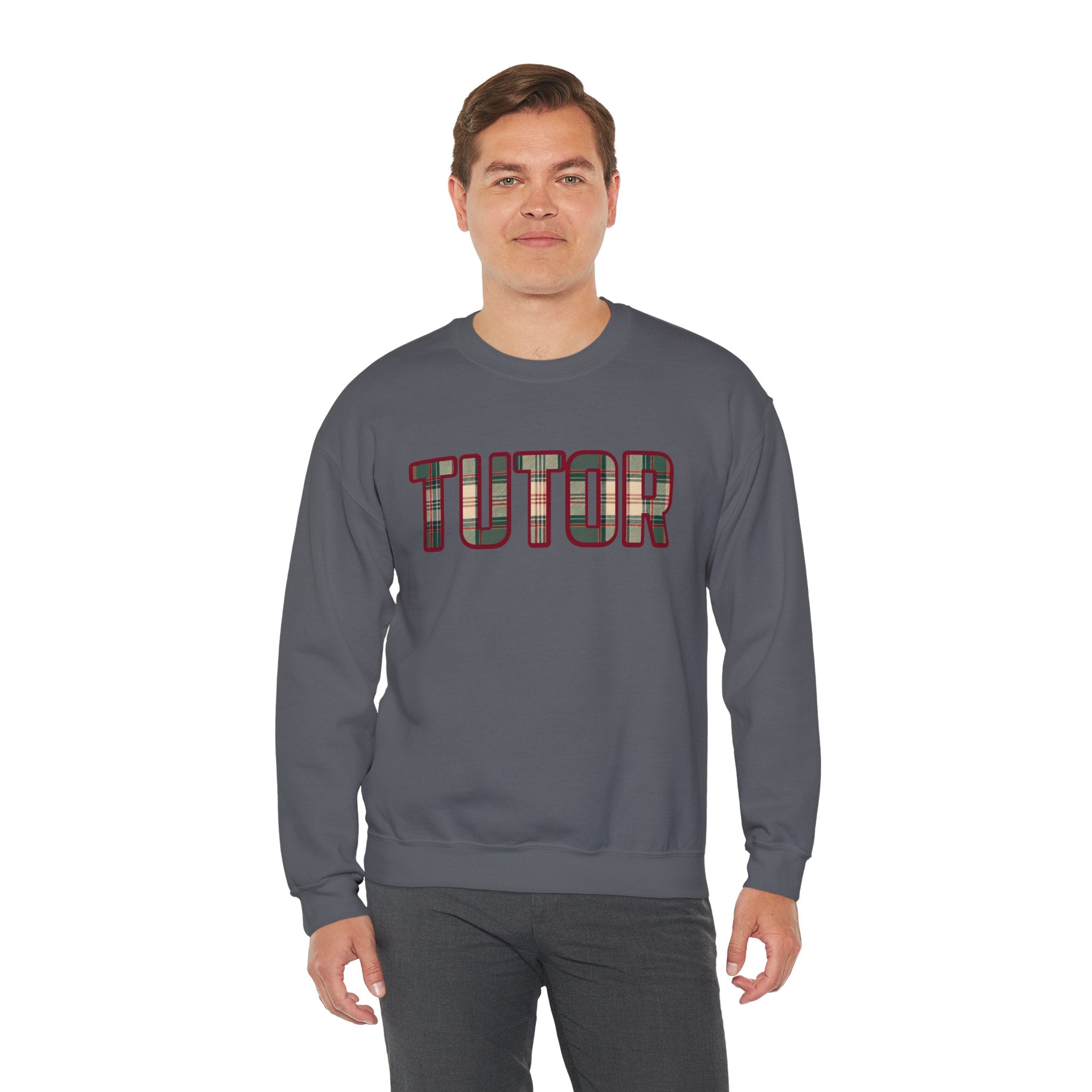 Tutor Plaid Sweatshirt, Teacher Appreciation Gift, Tutoring Crewneck, Teacher Sweater, Gift for Tutor, Plaid Font Sweatshirt" Plaid TrendTop