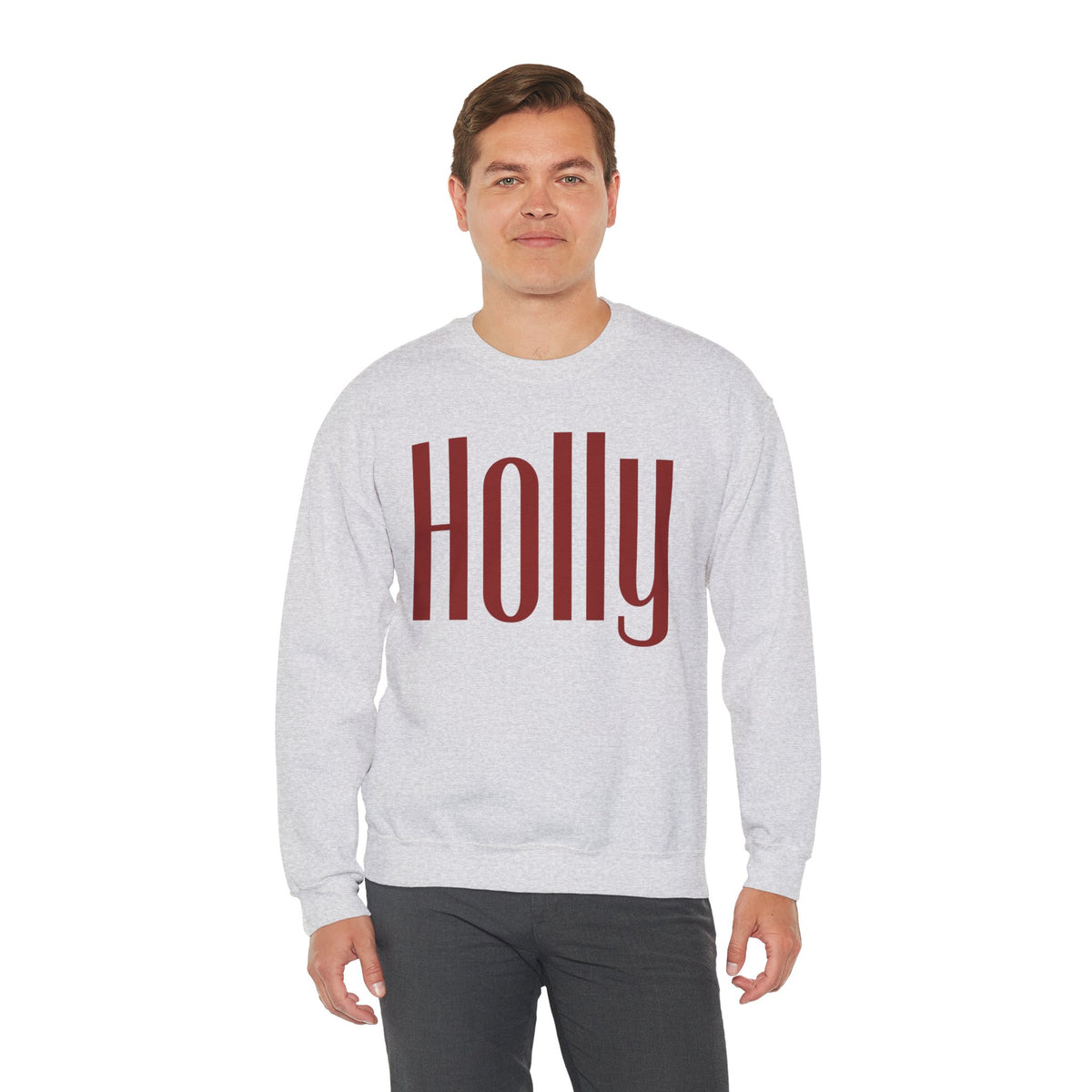 Holly Christmas Sweatshirt, Red Holly Crewneck, Retro Holiday Sweater, Women Christmas Shirt, Cozy Winter Pullover, Xmas Gift for Her