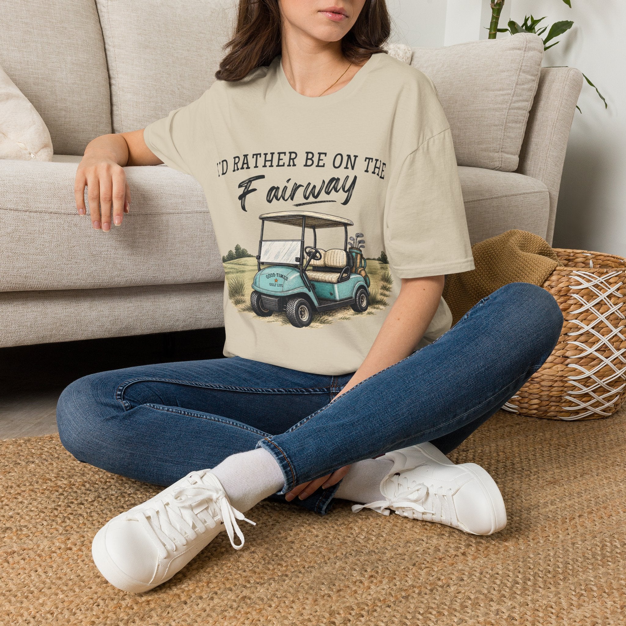 I'd Rather Be On The Fairway Shirt, Funny Golf T-Shirt, Golf Cart Graphic Tee, Golfer Gift for Women, Golf Lover Shirt, Golfing Mom Gift