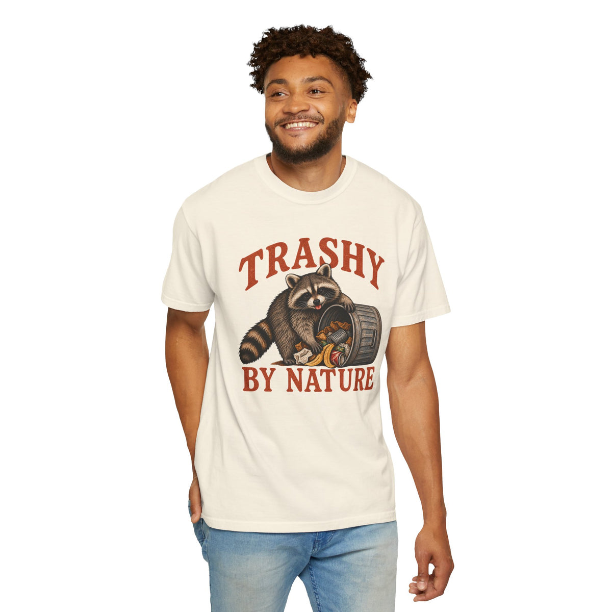 Comfort ColorTrashy By Nature Shirt, Funny Raccoon T-Shirt, Racoon Lover Gift, Funny Animal Tee, Sarcastic Humor Shirt, Trendy Novelty Tee