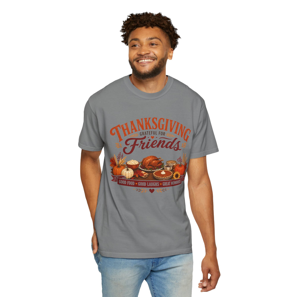 Thanksgiving Friends Turkey Dinner T-Shirt | Fall Harvest, Pumpkin Pie