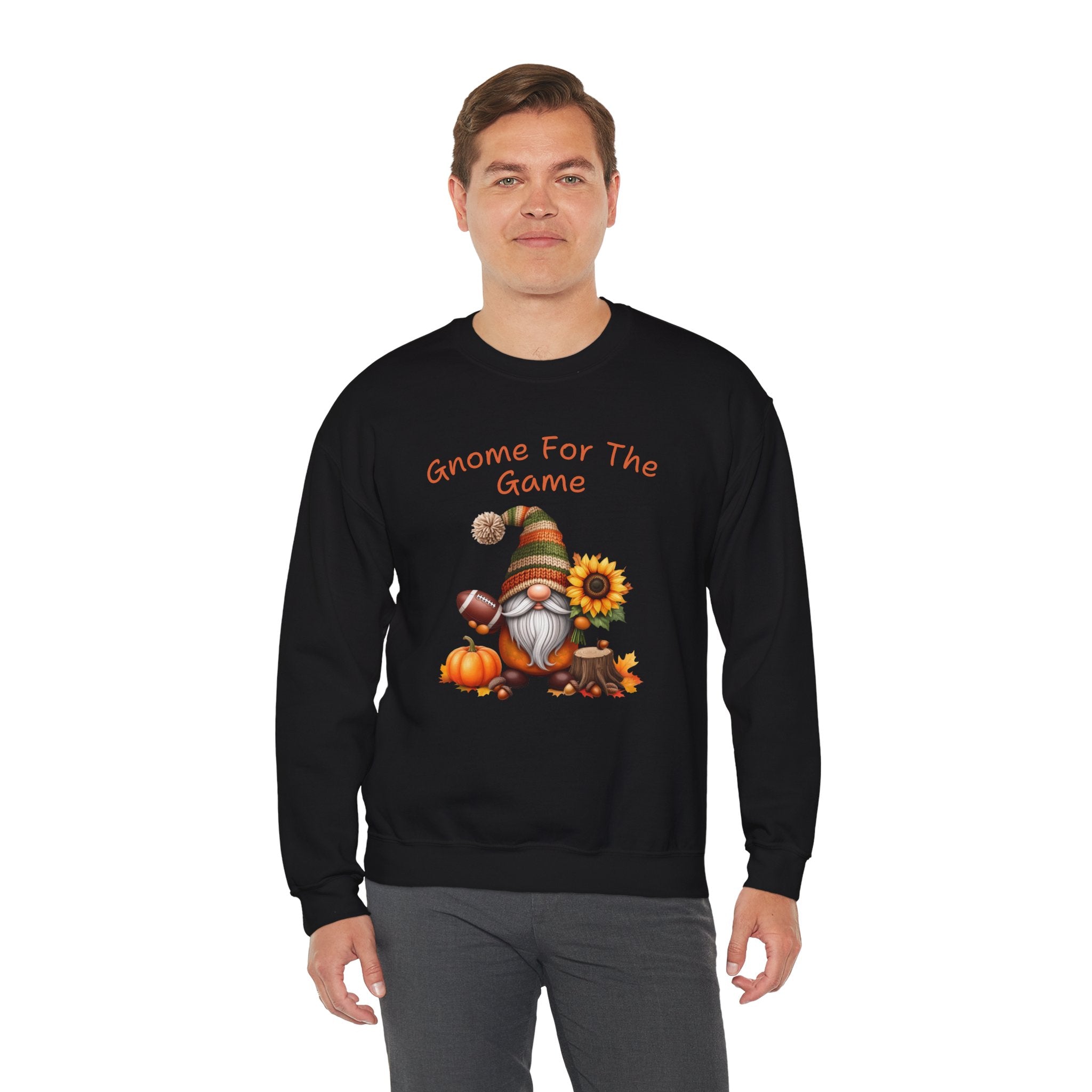 Gnome For The Game Sweatshirt, Football Gnome Fall Crewneck, Autumn Pumpkin Sunflower Shirt, Game Day Sweater, Fall Football Season Gift