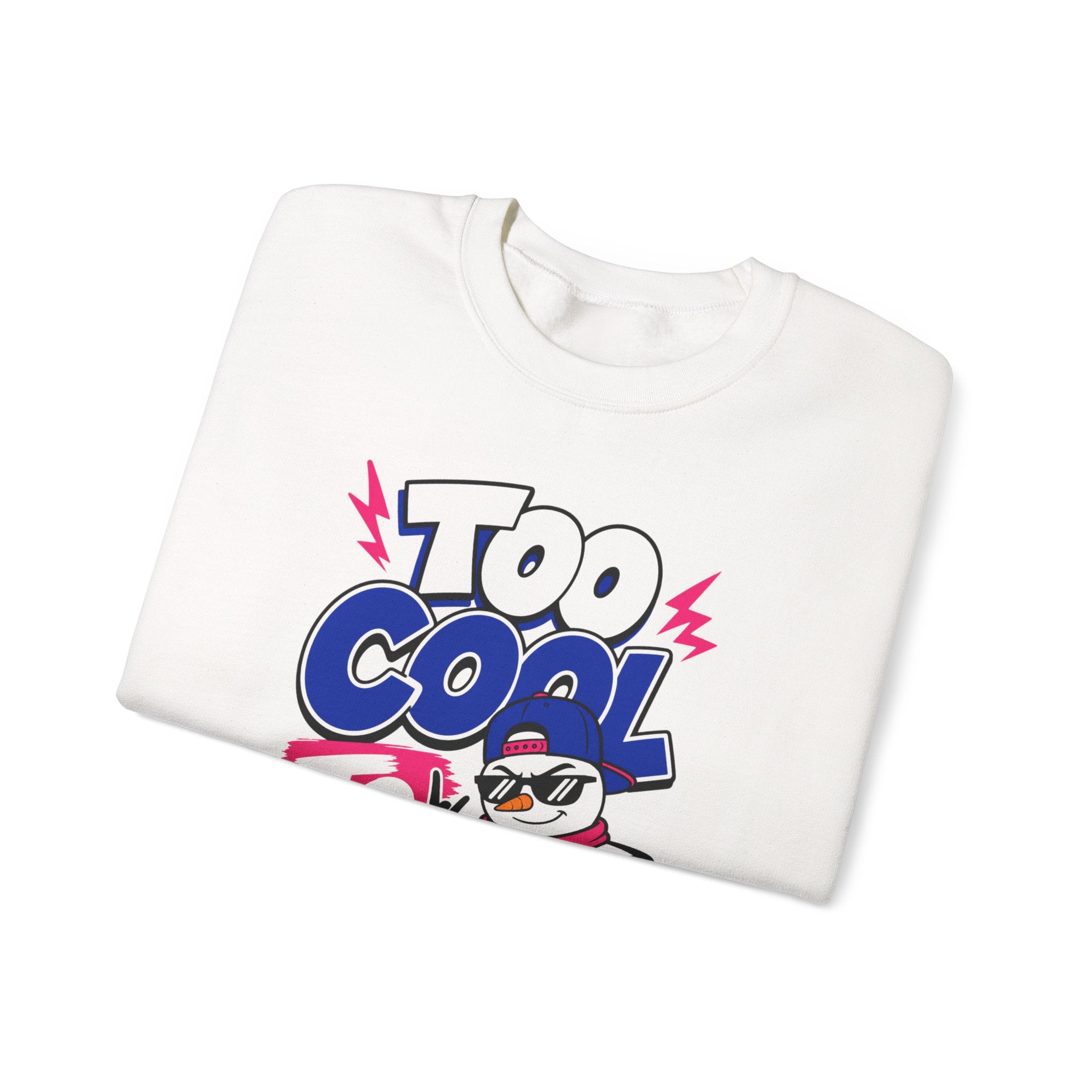 Too Cool To Melt Sweatshirt, Funny Snowman Christmas Sweatshirt, Retro Winter Graphic Crewneck, Cute Holiday Sweatshirt Gift for Her Him