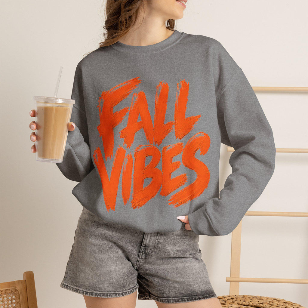 Fall Vibes Sweatshirt, Cute Fall Crewneck Women, Autumn Sweatshirt, Fall Graphic Sweatshirt, Cozy Fall Sweatshirt, Fall Gift for Her,