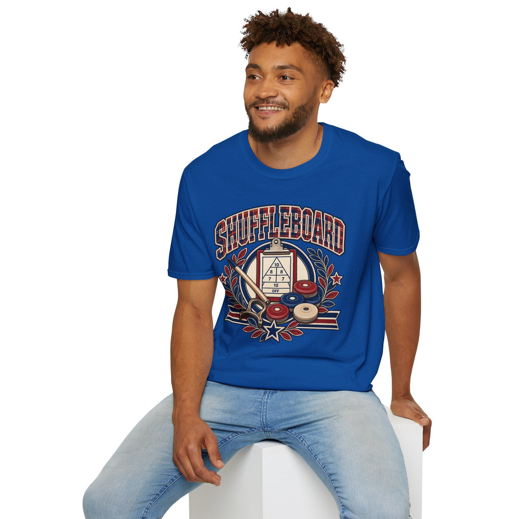Shuffleboard Graphic T-Shirt | Vintage Shuffleboard Court Design
