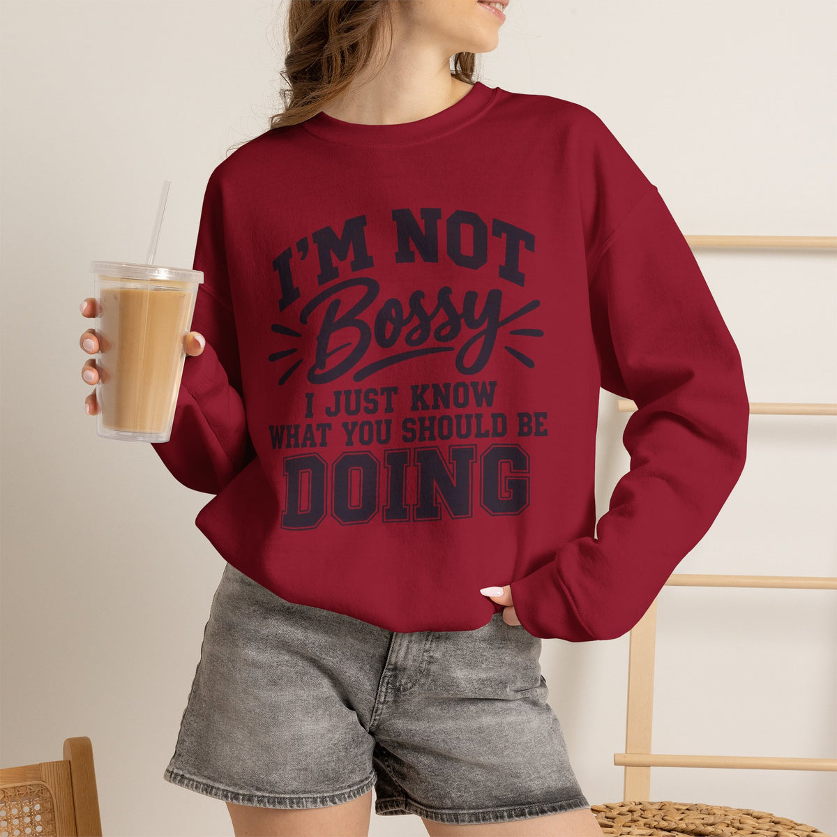 Funny Boss Lady Sweatshirt, I'm Not Bossy I Just Know What You Should Be Doing, Sarcastic Crewneck, Gift for Women, Mom, Coworker