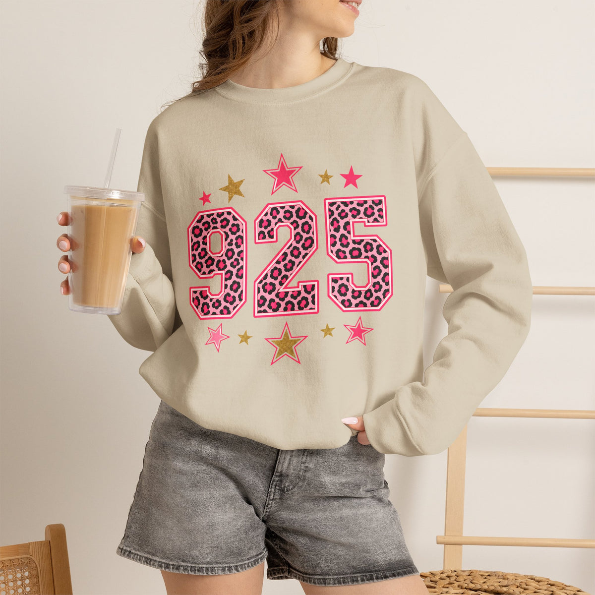 925 Leopard Star Top, Pink Gold Number Sweatshirt, Cheetah Print Birthday Shirt, Trendy Graphic Tee, Western Star Shirt, Custom Number Shirt