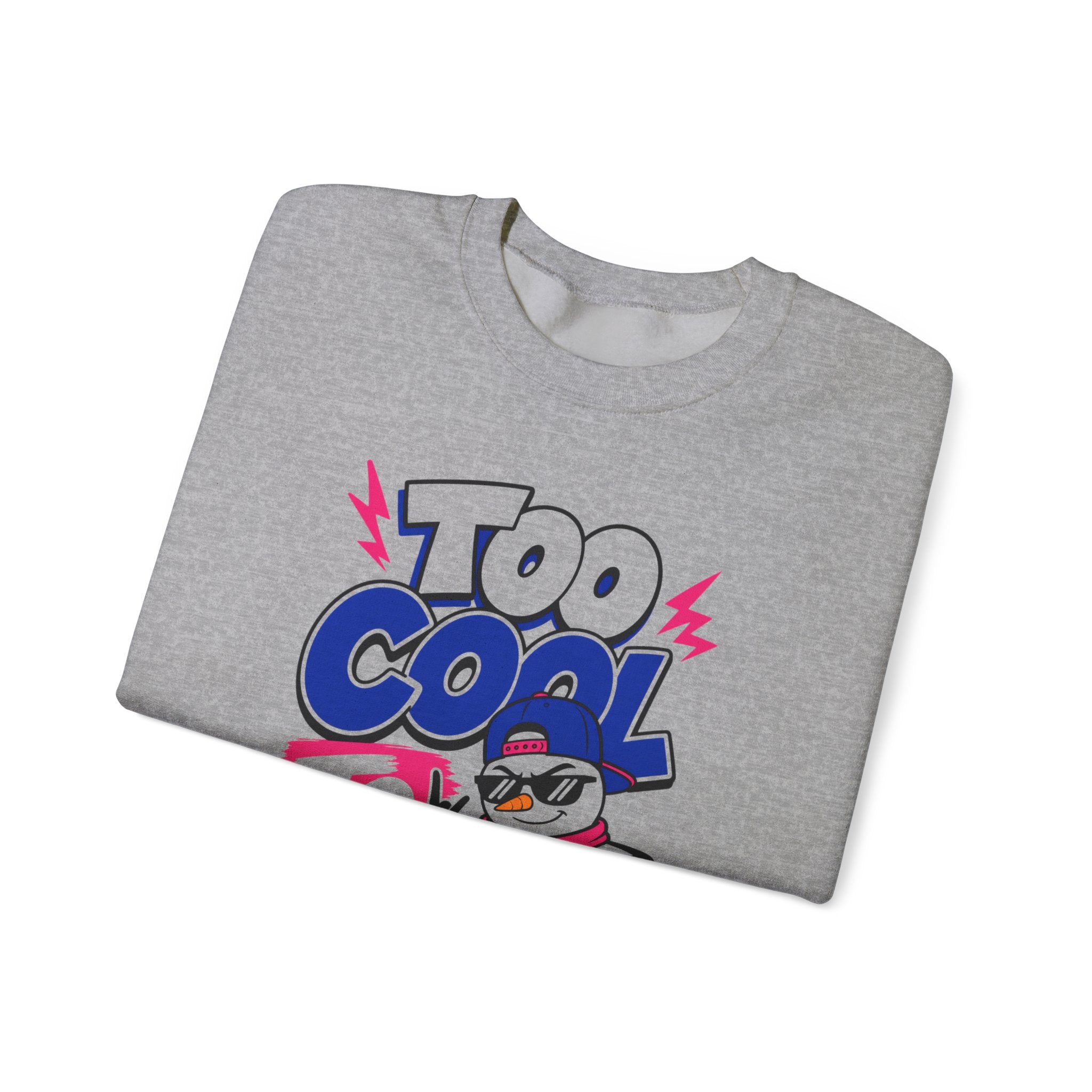 Too Cool To Melt Sweatshirt, Funny Snowman Christmas Sweatshirt, Retro Winter Graphic Crewneck, Cute Holiday Sweatshirt Gift for Her Him