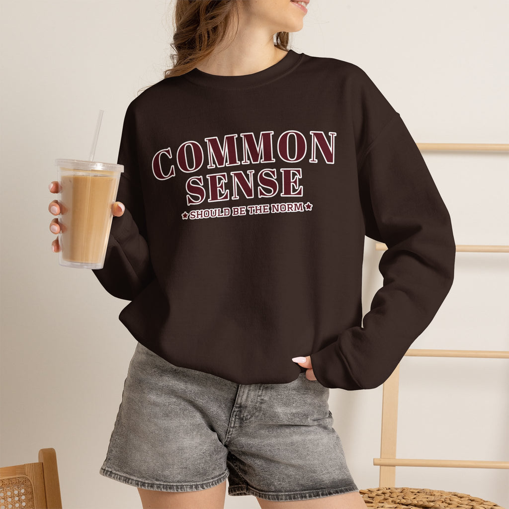 Common Sense Should Be The Norm Sweatshirt, Funny Sarcastic Crewneck, Trendy Adult Humor Shirt, Retro Statement Sweatshirt Gift