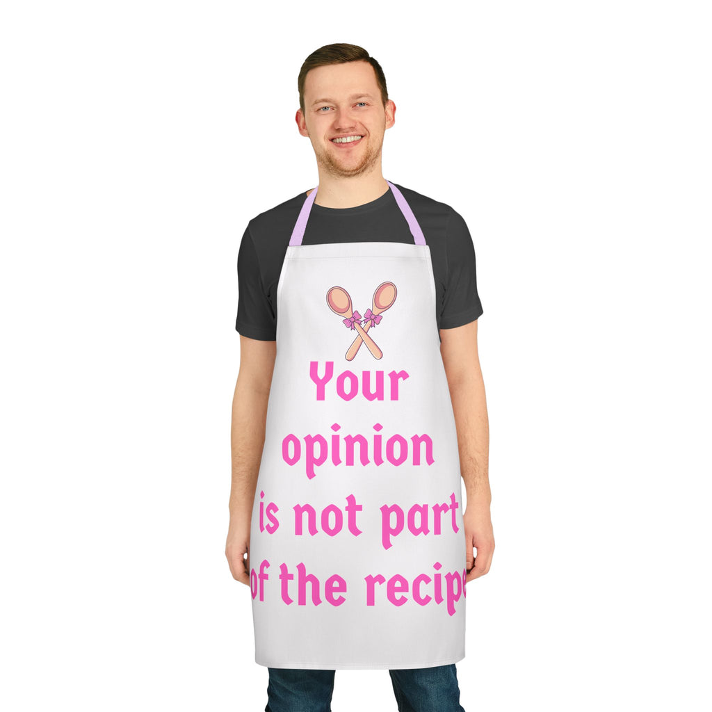 Funny Kitchen Apron Women Your Opinion Is Not Part of the Recipe Sassy Chef Gift Cooking Humor Baking Lover Gift Cute Pink Apron Her