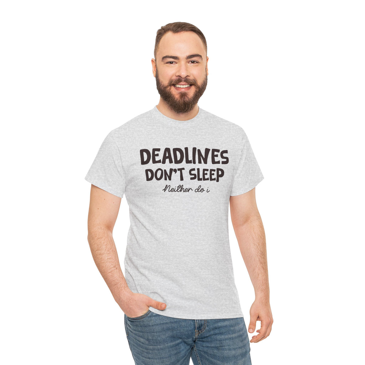 Funny Deadlines Don't Sleep Shirt, Neither Do I Tee, Workaholic Gift, Boss Lady T-Shirt, Hustle Shirt, Coworker Gift, Office Humor