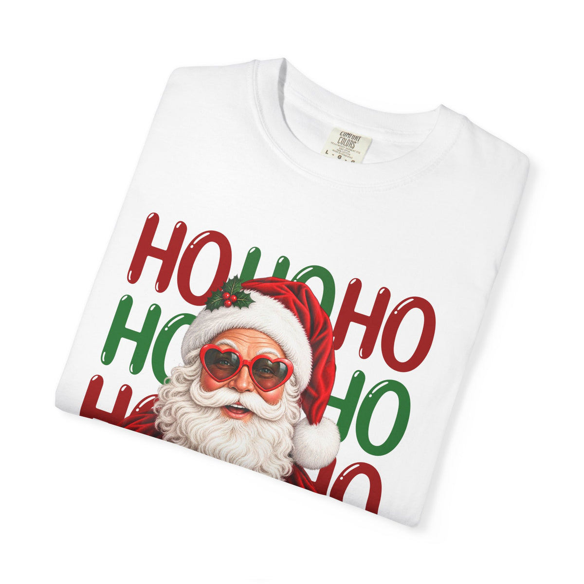 Comfort Color Retro Santa Sunglasses Shirt, Ho Ho Ho Christmas T-Shirt, Santa Claus Tee, Holiday Santa Shirt, Xmas Gift, Christmas Party Top