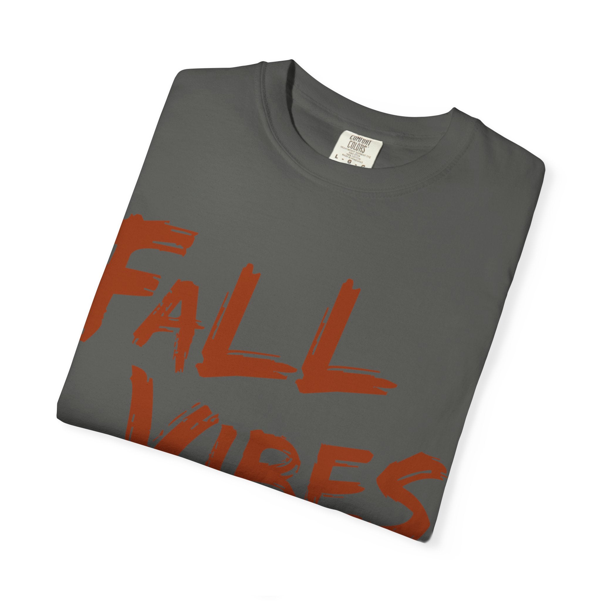 Fall Vibes T-Shirt Women Autumn Tee Brush Stroke Letters Pumpkin Season Fall Graphic Shirt Oversized Fall Top Gift Her, Casual Fall T-Shirt
