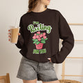 I'm Rooting For You Sweatshirt, Cute Plant Pun Crewneck, Encouragement Gift, Pink Heart Flower Shirt, Plant Lover Gift, Sand Sweatshirt