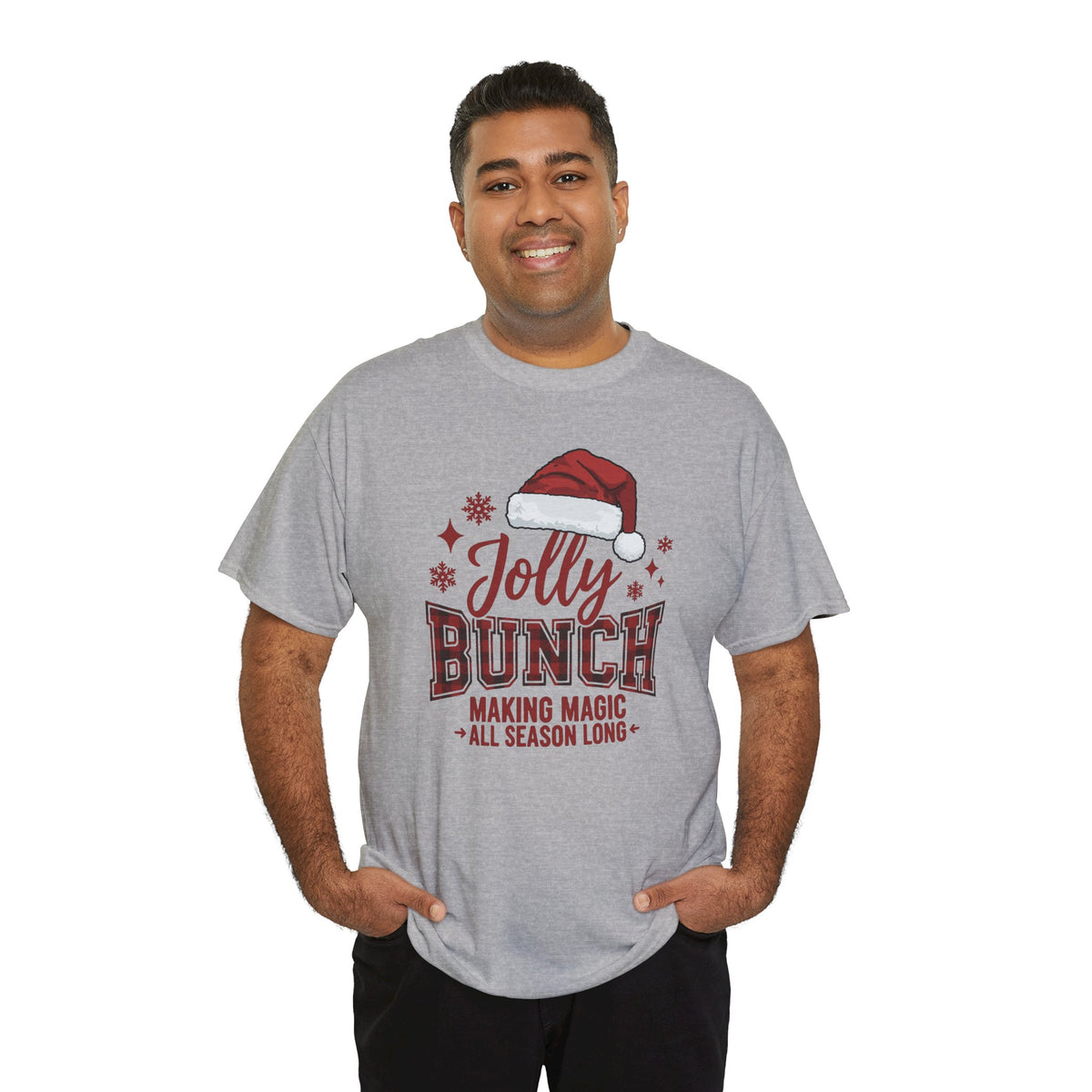 Jolly Bunch Christmas Shirt | Making Magic All Season Long | Santa Hat Tee | Cute Family Xmas T-Shirt | Holiday Group Matching Tee