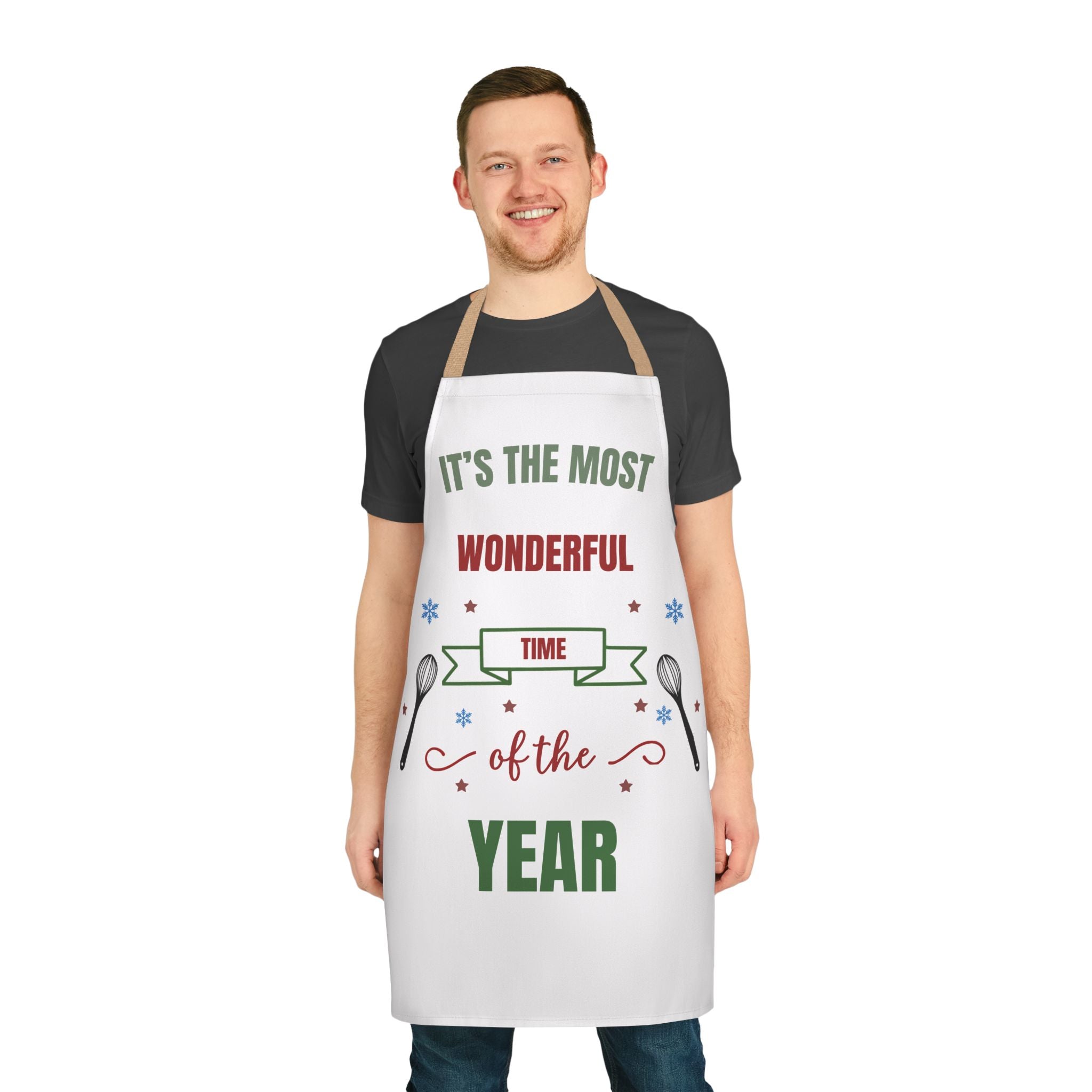 Christmas Apron It's The Most Wonderful Time Of The Year Funny Holiday Baking Apron Women Kitchen Gift Xmas Cooking Chef Apron Gift For Her