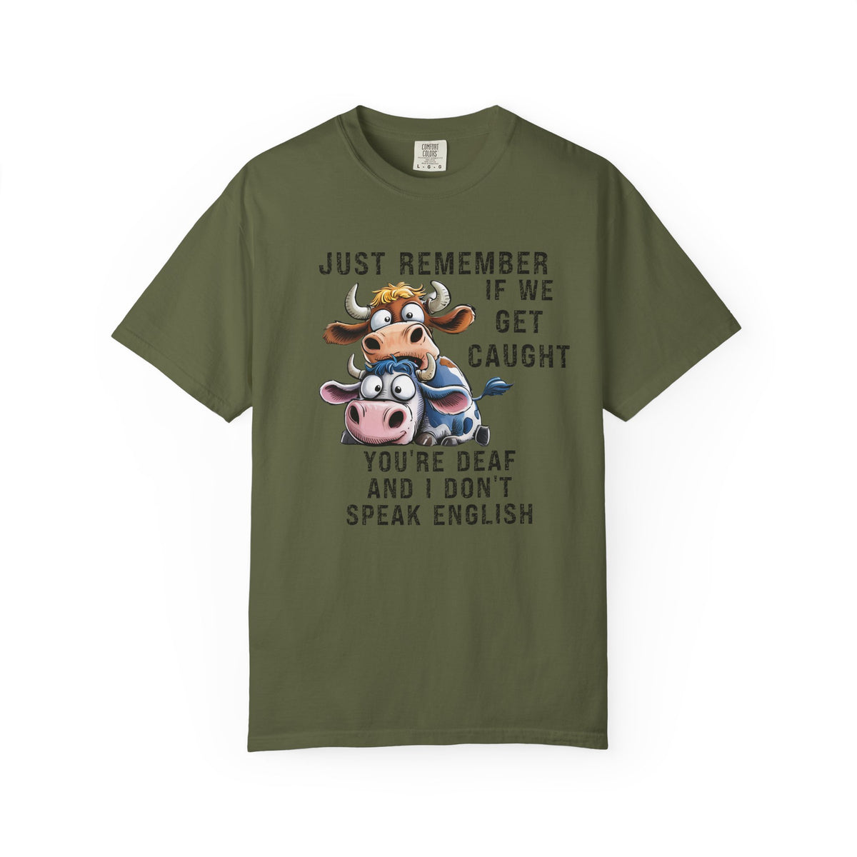 Funny Cow Graphic T-Shirt, Humorous Unisex Tee for Animal Lovers, Unique Gift for Birthdays, Casual Wear, Farm Theme T-Shirt