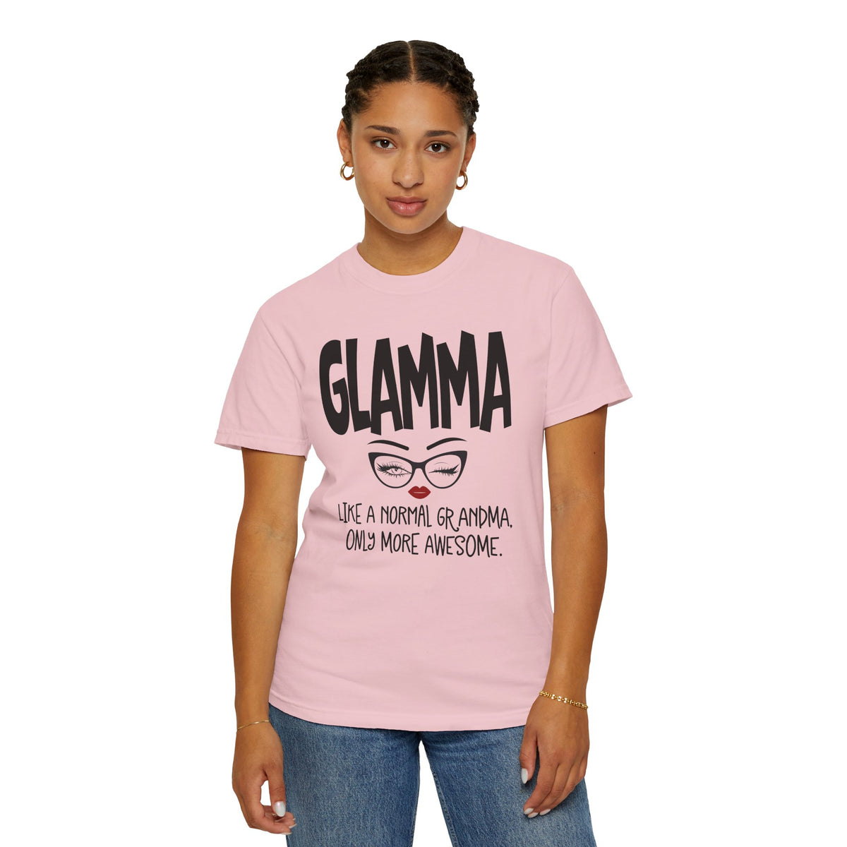 Glamma T-Shirt — "Glamma: Like a Normal Grandma, Only More Awesome" Graphic Tee