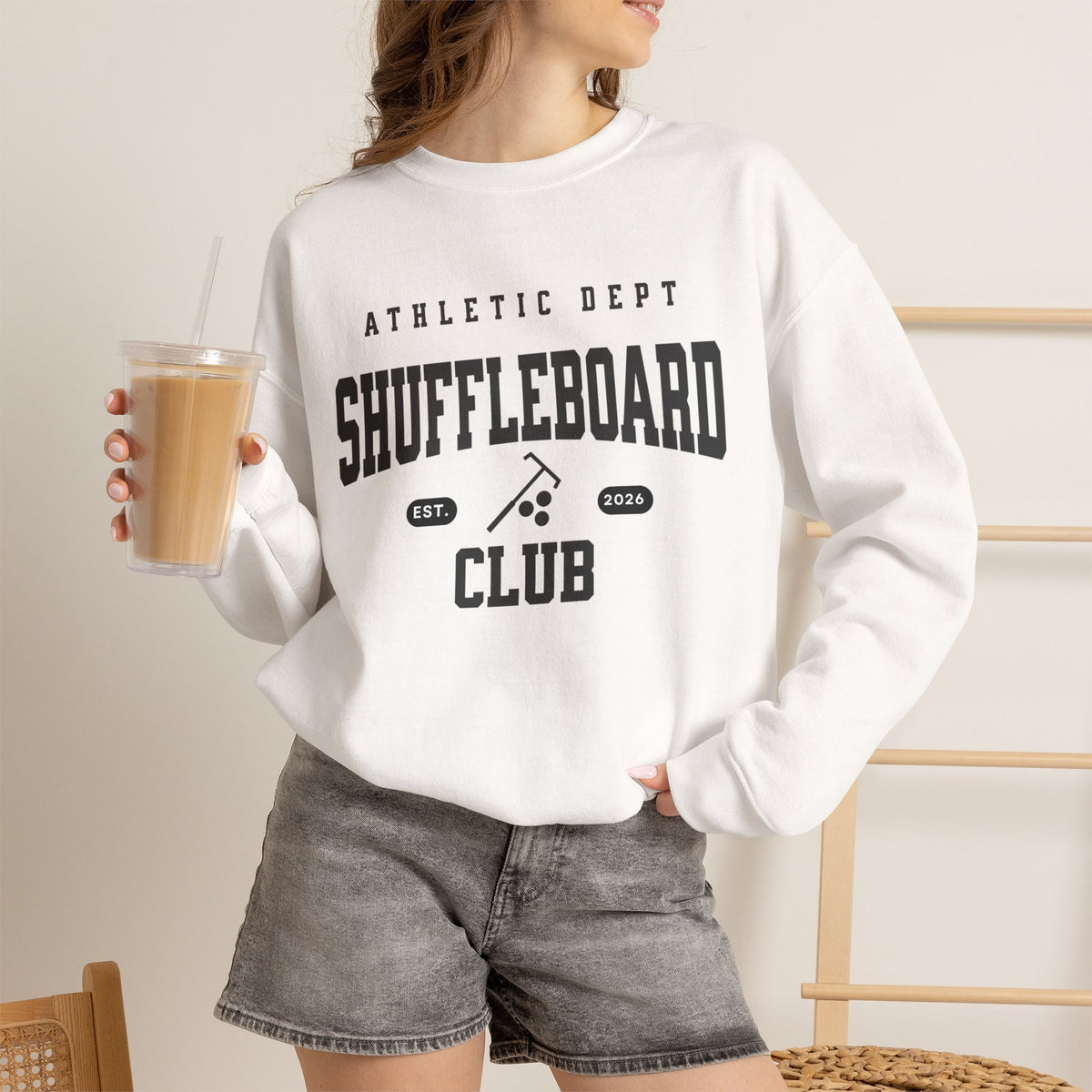 Shuffleboard Club Crewneck Sweatshirt | Athletic Dept Graphic