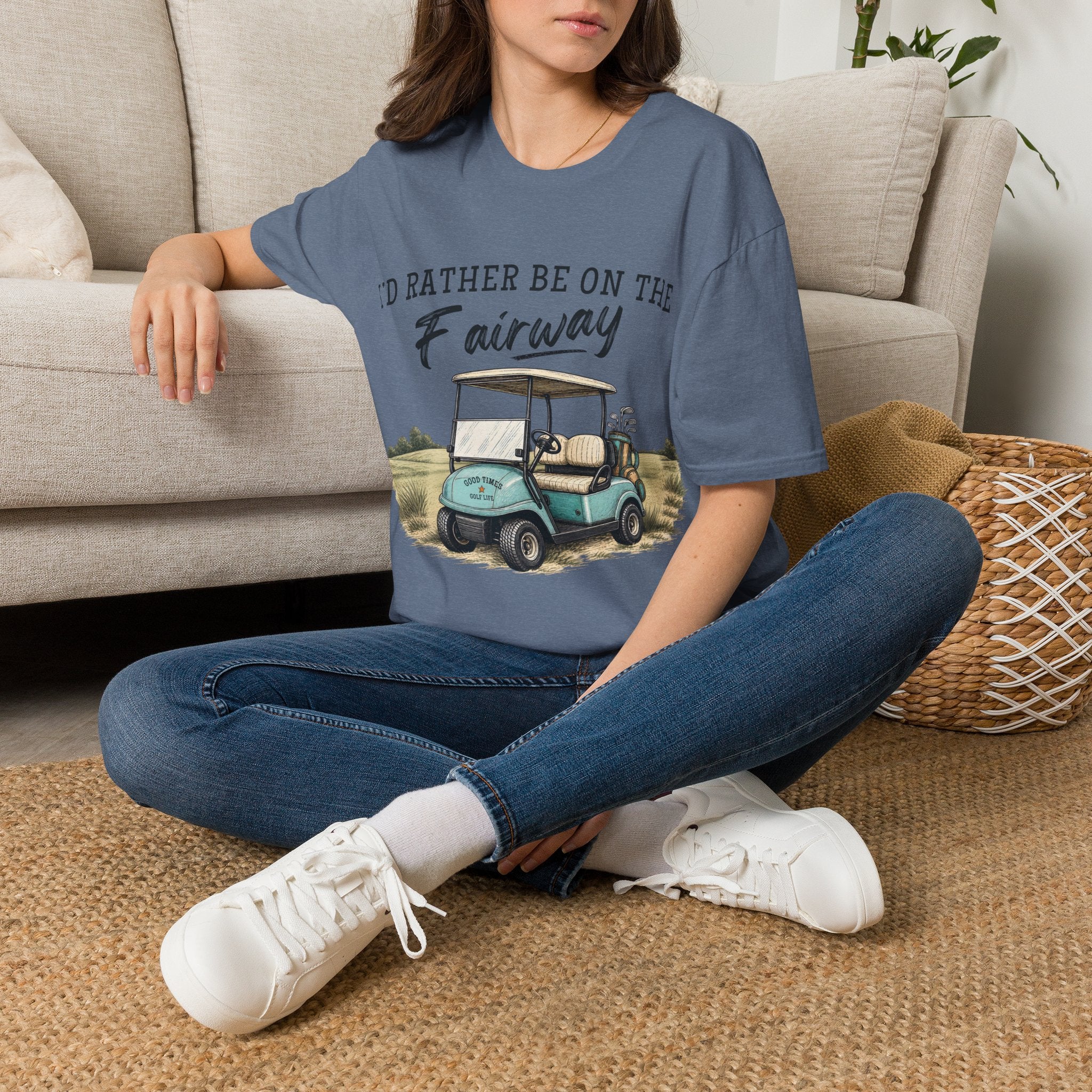 I'd Rather Be On The Fairway Shirt, Funny Golf T-Shirt, Golf Cart Graphic Tee, Golfer Gift for Women, Golf Lover Shirt, Golfing Mom Gift