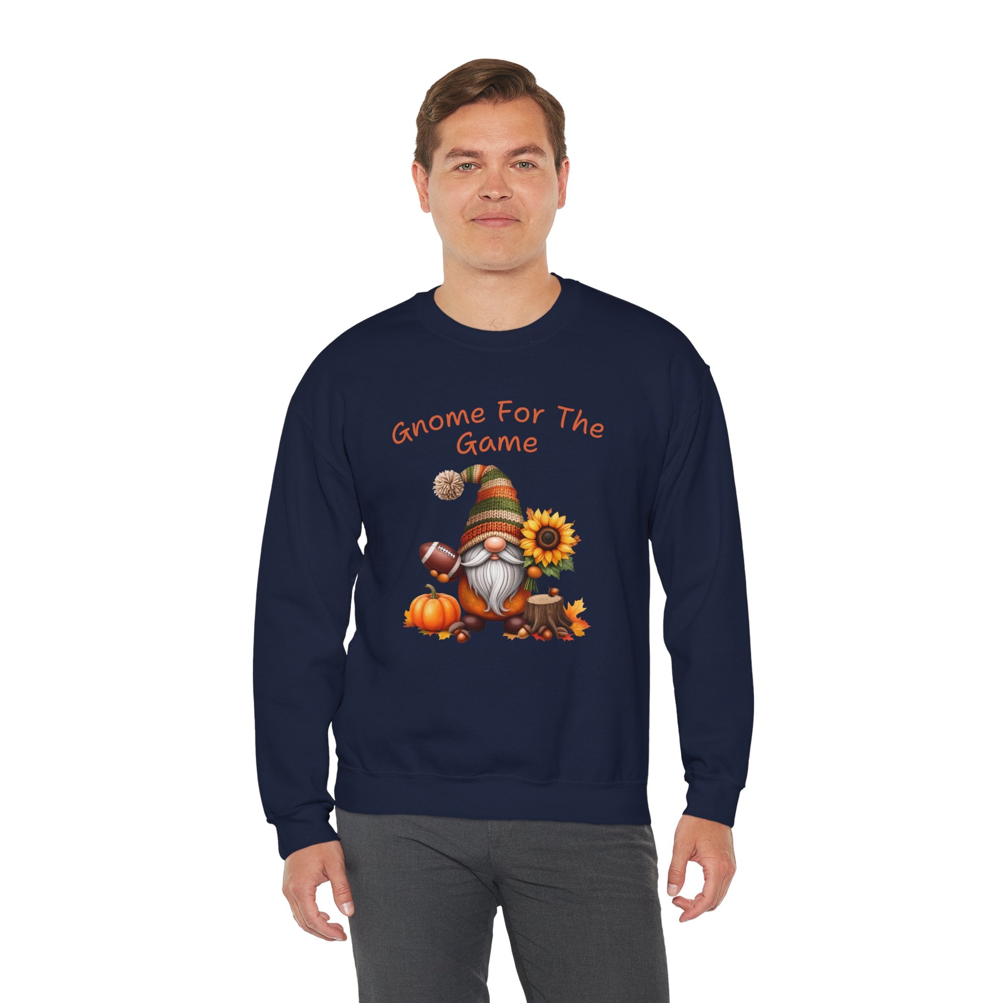 Gnome For The Game Sweatshirt, Football Gnome Fall Crewneck, Autumn Pumpkin Sunflower Shirt, Game Day Sweater, Fall Football Season Gift