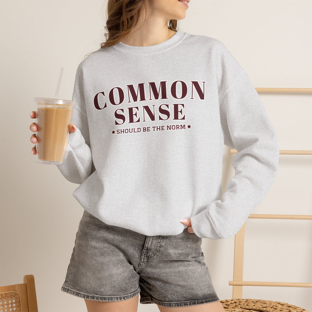 Common Sense Should Be The Norm Sweatshirt, Funny Sarcastic Crewneck, Trendy Adult Humor Shirt, Retro Statement Sweatshirt Gift