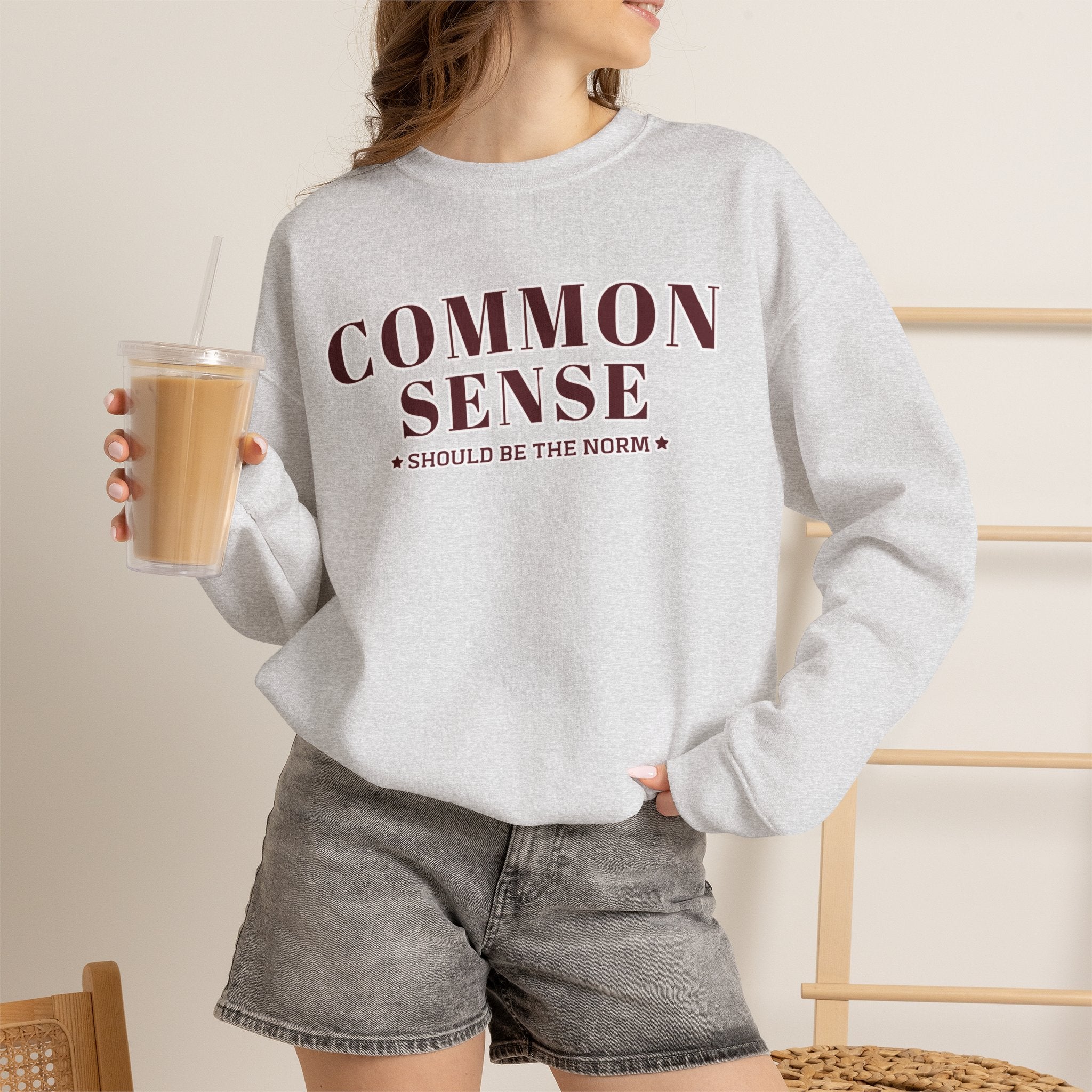 Common Sense Should Be The Norm Sweatshirt, Funny Sarcastic Crewneck, Trendy Adult Humor Shirt, Retro Statement Sweatshirt Gift