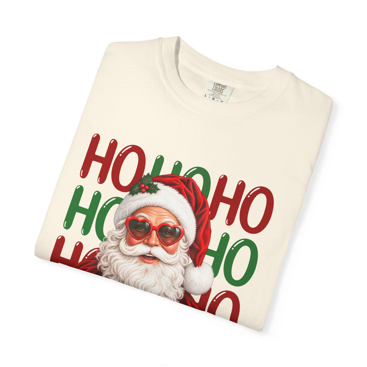 Comfort Color Retro Santa Sunglasses Shirt, Ho Ho Ho Christmas T-Shirt, Santa Claus Tee, Holiday Santa Shirt, Xmas Gift, Christmas Party Top