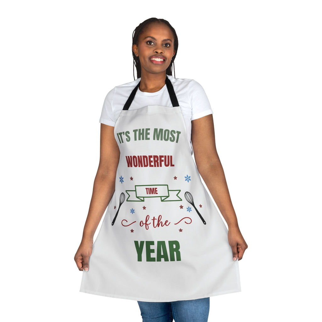 Christmas Apron It's The Most Wonderful Time Of The Year Funny Holiday Baking Apron Women Kitchen Gift Xmas Cooking Chef Apron Gift For Her