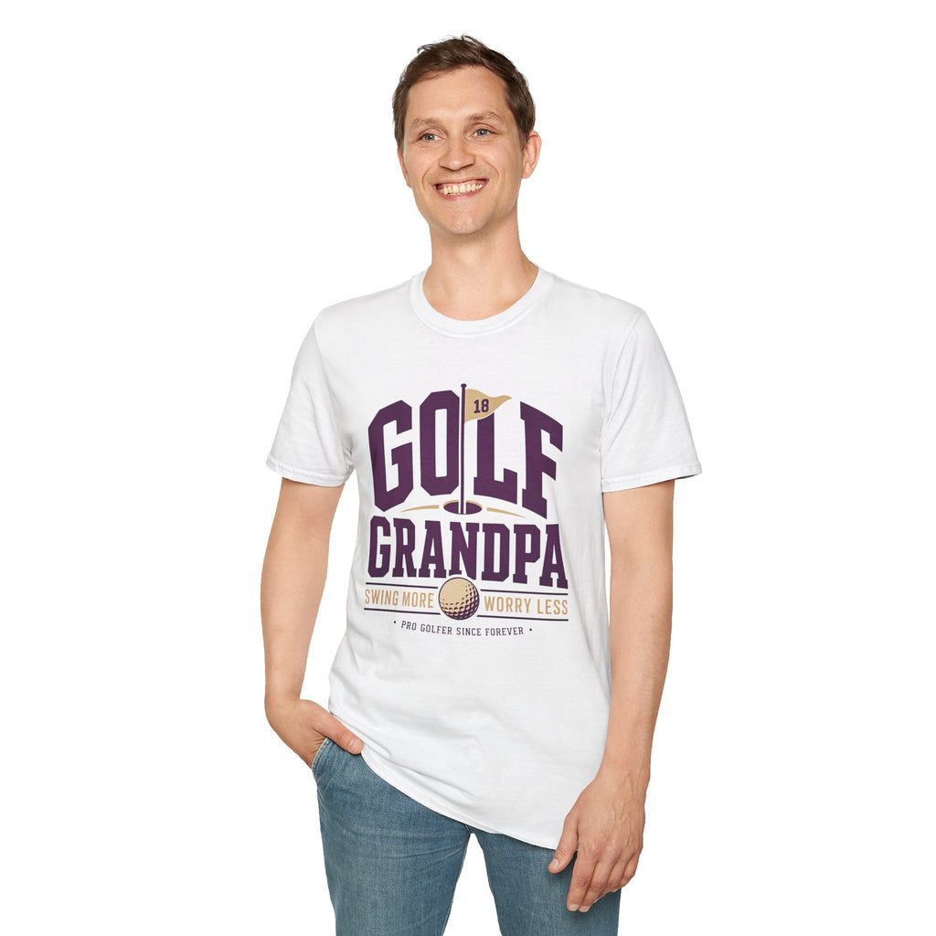 Golf Grandpa Shirt, Swing More Worry Less Tshirt, Funny Golfer Grandpa Gift, Pro Golfer Since Forever, Fathers Day Golf Gift for Grandpa