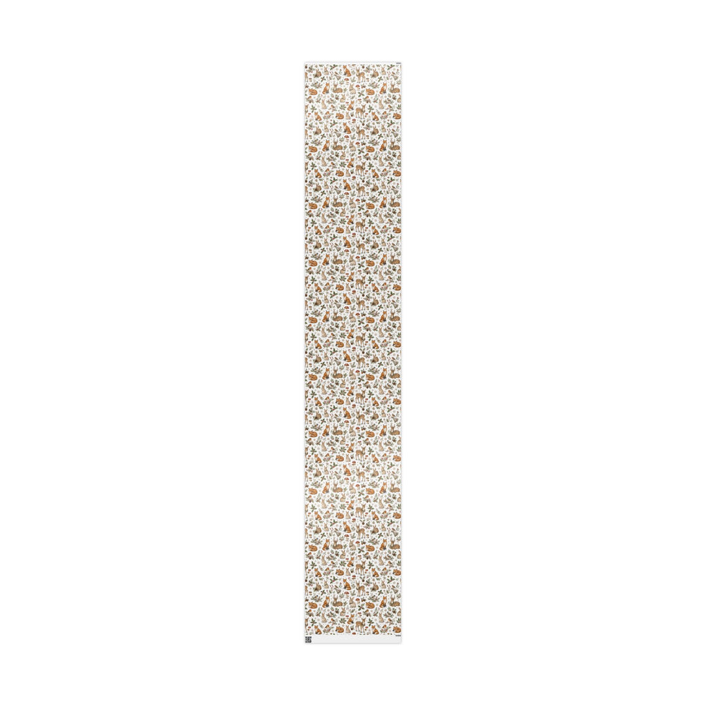 Woodland Deer and Pinecones Wrapping Paper | Holiday Gift Wrap Roll