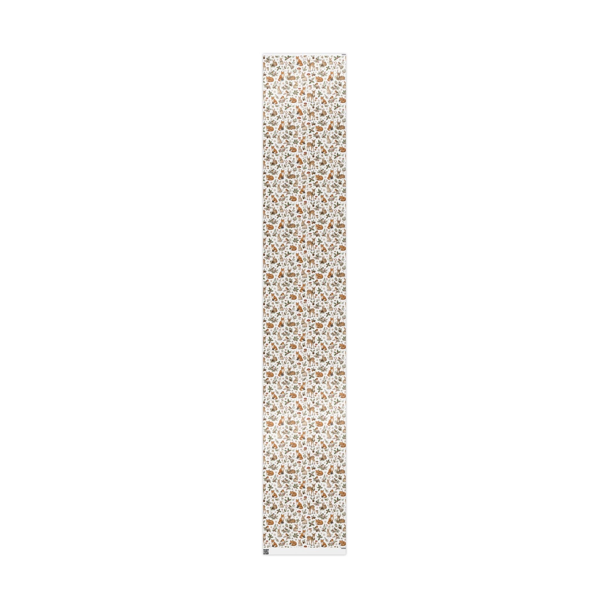 Woodland Deer and Pinecones Wrapping Paper | Holiday Gift Wrap Roll