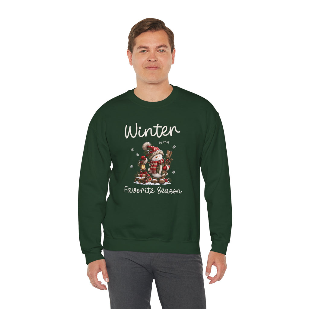 Winter Is My Favorite Season Sweatshirt, Cute Snowman Christmas Sweatshirt, Winter Holiday Shirt, Snowman Lover Gift, Cozy Winter Apparel