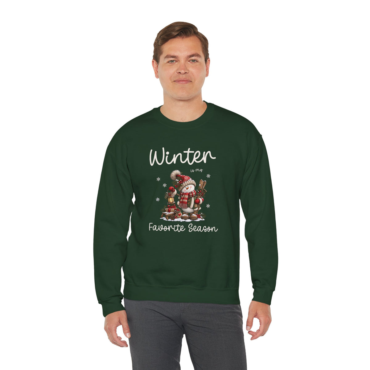 Winter Is My Favorite Season Sweatshirt, Cute Snowman Christmas Sweatshirt, Winter Holiday Shirt, Snowman Lover Gift, Cozy Winter Apparel
