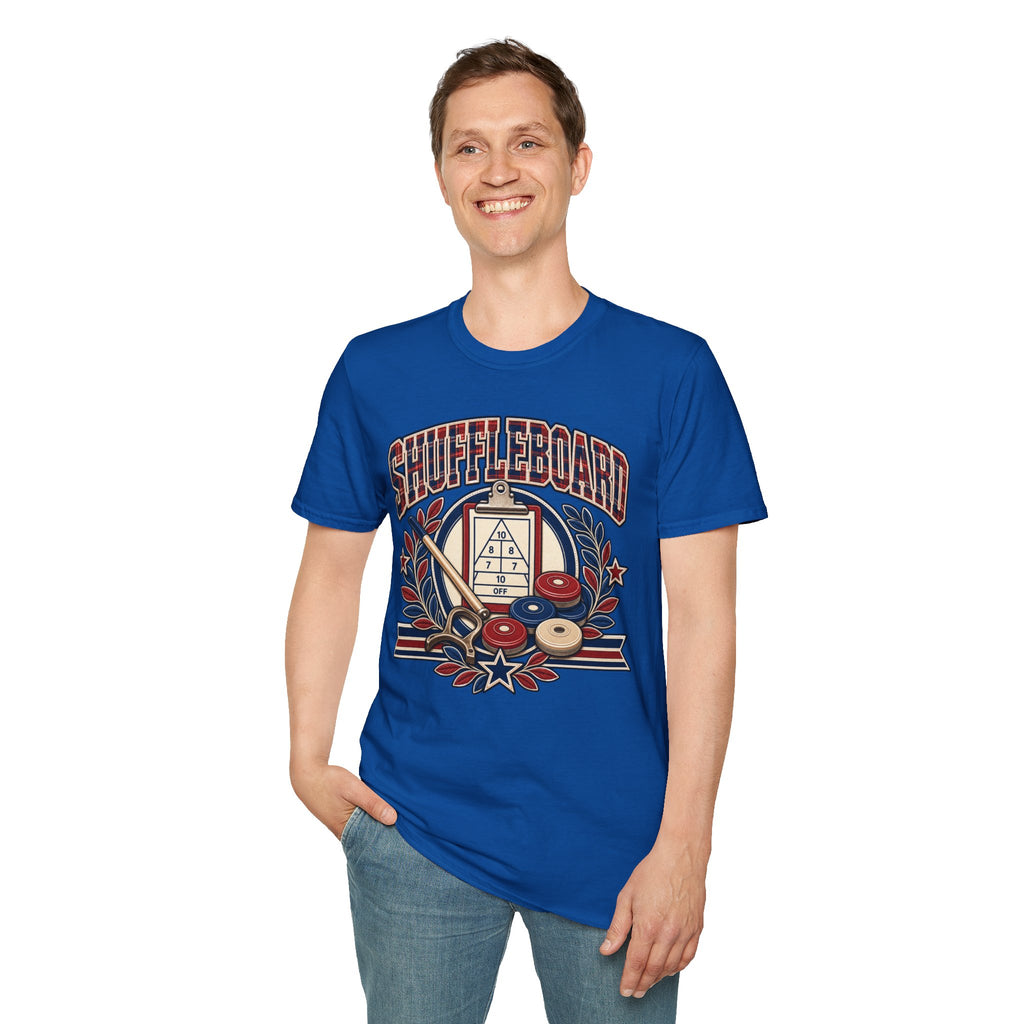 Shuffleboard Graphic T-Shirt | Vintage Shuffleboard Court Design