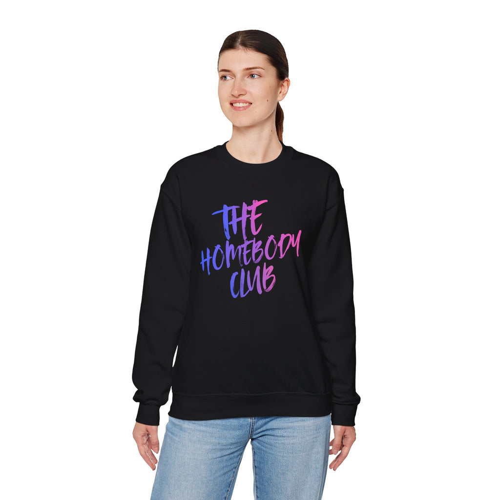 The Homebody Club Crewneck Sweatshirt, Cozy Sweatshirt, Unisex Gift, Lounge Wear, Chill Mode Apparel, Stay Home Vibes