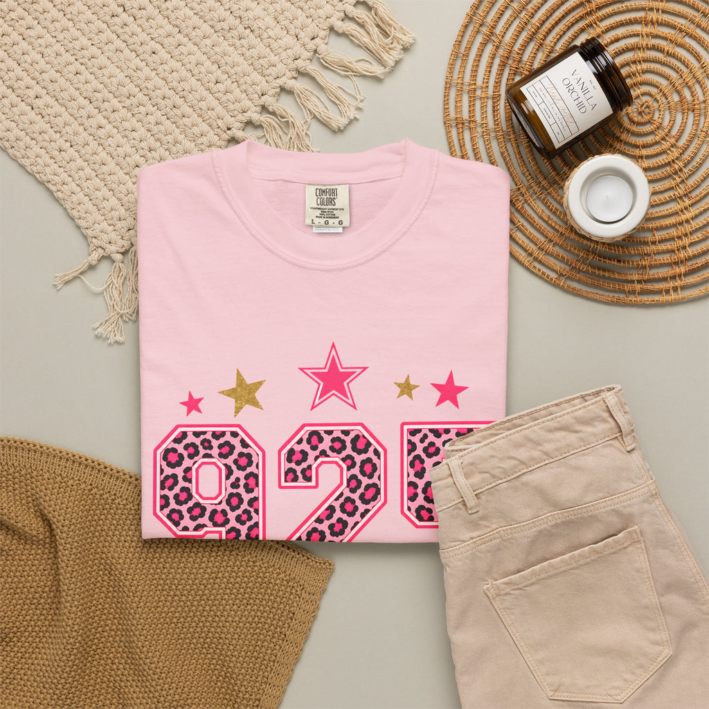 Comfort Color 925 Leopard Star Shirt, Cheetah Print Birthday Shirt, Trendy Dolly Day Graphic Tee, Western Star Shirt, Custom Number Shirt