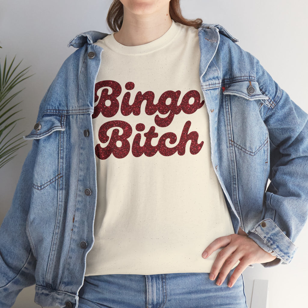 Glitter Bingo Bitch T-shirt | Bingo Lover Tee, Game Statement T-shirt, Funny T-Shirt, Gameday T-shirt, Gift, Birthday Gift, Casual Wear