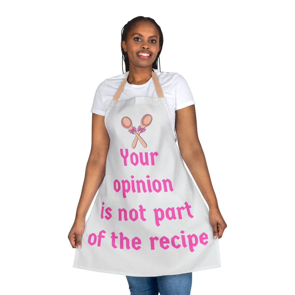 Funny Kitchen Apron Women Your Opinion Is Not Part of the Recipe Sassy Chef Gift Cooking Humor Baking Lover Gift Cute Pink Apron Her