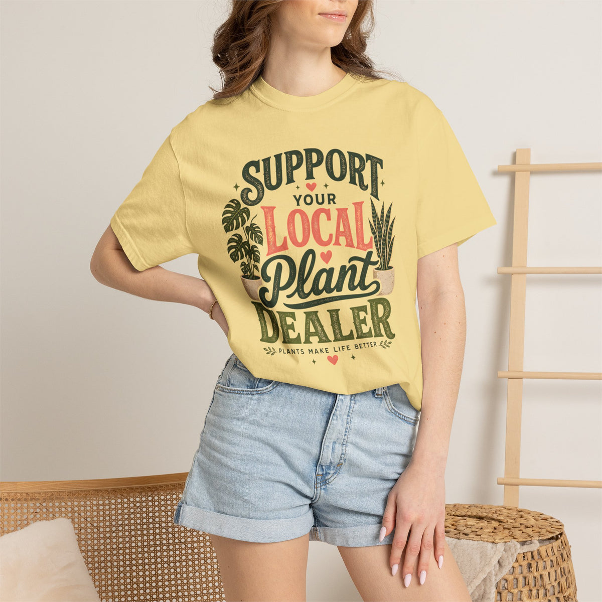 Support Your Local Plant Dealer Shirt, Plant Lover T-Shirt, Plants Make Life Better Tee, Funny Plant Lady Gift, Gardener Shirt, Plant Mom