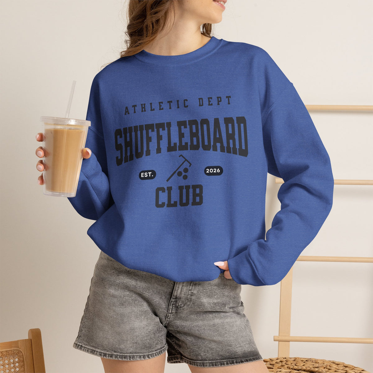 Shuffleboard Club Crewneck Sweatshirt | Athletic Dept Graphic