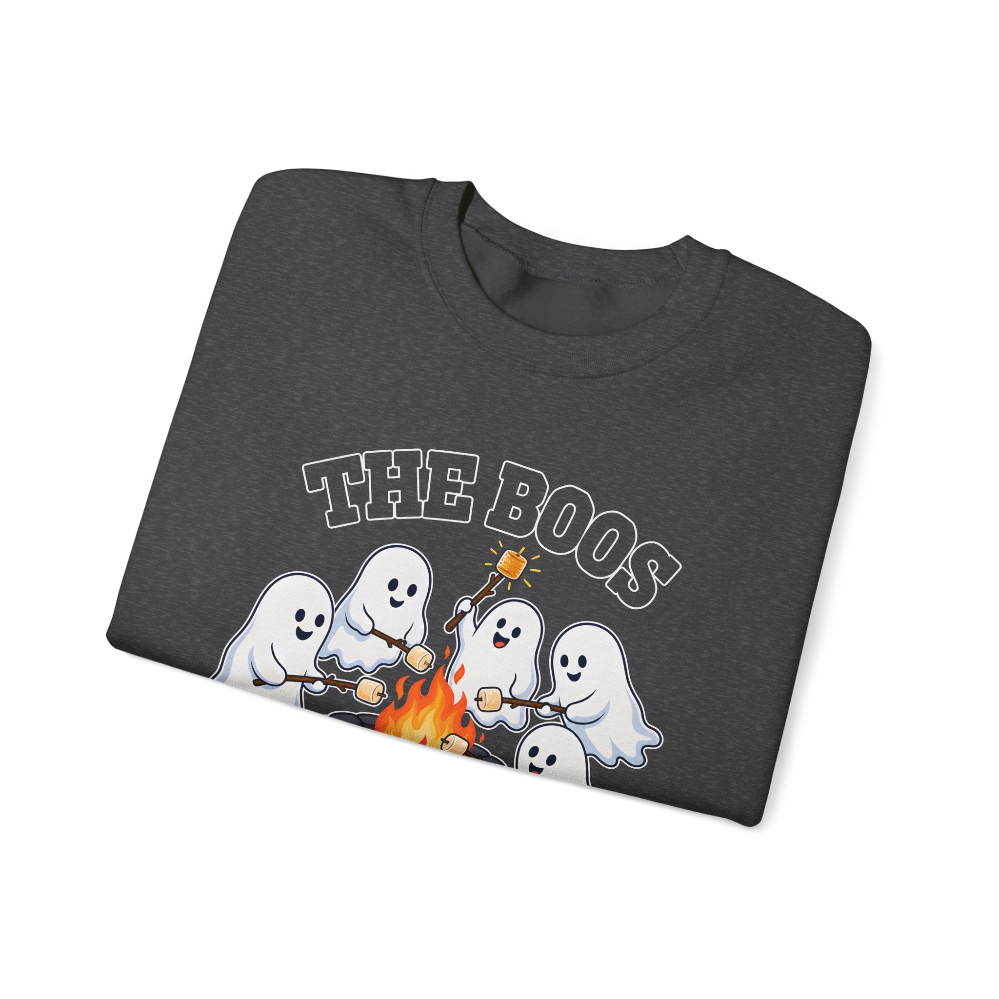 The Boos Hang Out Back Sweatshirt, Funny Halloween Ghost Campfire Shirt, Cute Ghost Bonfire Crewneck, Spooky Fall Sweater, Halloween Gift