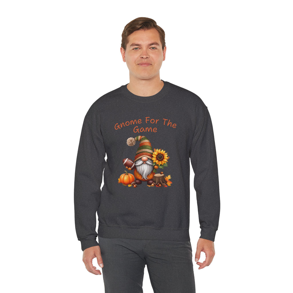 Gnome For The Game Sweatshirt, Football Gnome Fall Crewneck, Autumn Pumpkin Sunflower Shirt, Game Day Sweater, Fall Football Season Gift