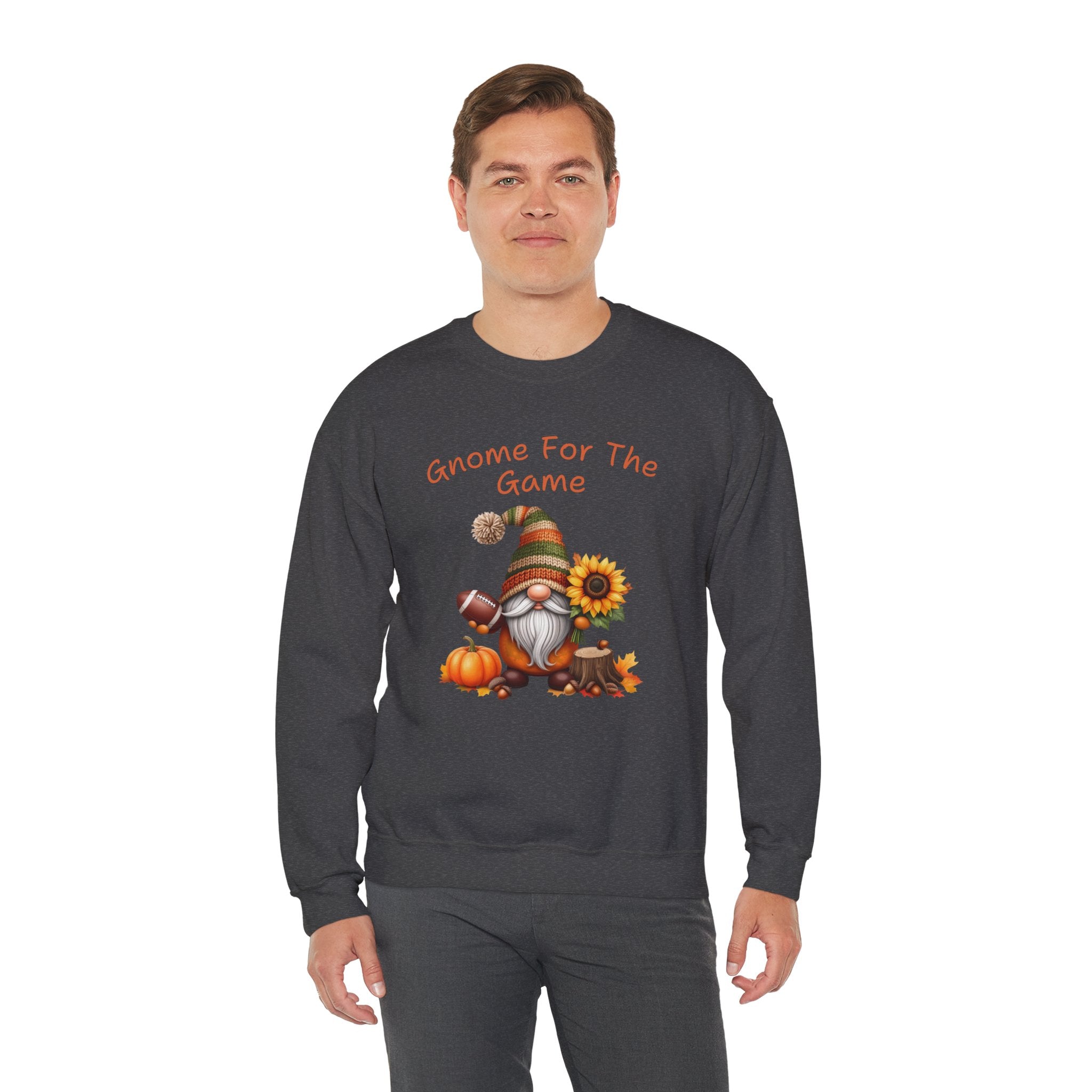 Gnome For The Game Sweatshirt, Football Gnome Fall Crewneck, Autumn Pumpkin Sunflower Shirt, Game Day Sweater, Fall Football Season Gift