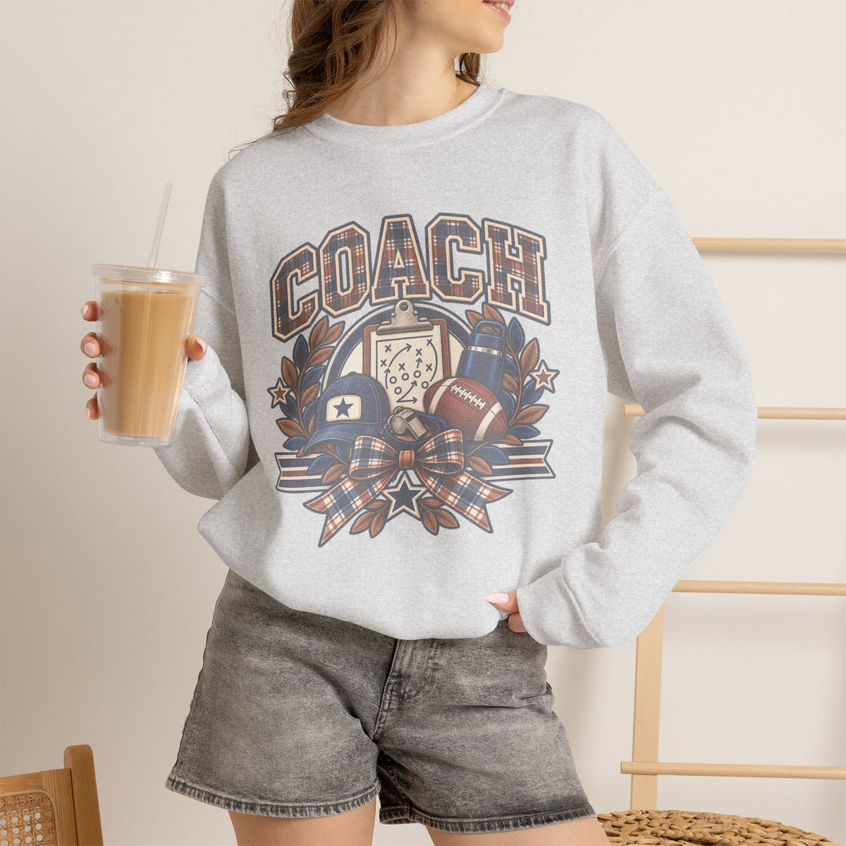 Coach Football Sweatshirt, Vintage Coach Sweatshirt, Football Season Shirt, Coach Life Crewneck, Team Mom Gift, Retro Coach Apparel